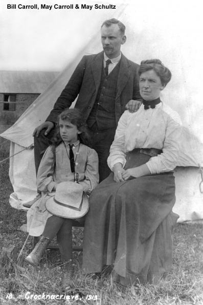 Bill, Maggie & Daughter May Carroll.
Bill entered the work in 1903 (nee Hastings) Ireland; Australia.
Both are listed on 1921 Staffordshire Worker Convention photograph as No. 91 and Maggie is No. 142.
Their daughter, May (Carroll) Schulz is No. 201 in the photo.
She was born 1901. She later married Dolph Schulz, ex-worker Australia, and she wrote Hymn Nos. 279, 258, 195, 315.
Margaret was last listed on Victoria Workers List in 1940.
Bill died Nov. 12, 1953; Margaret died in 1944.
Carroll, Bill, Margaret (Maggie) & Daughter May.jpg