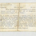 Telegram July, 1911 by Wilson