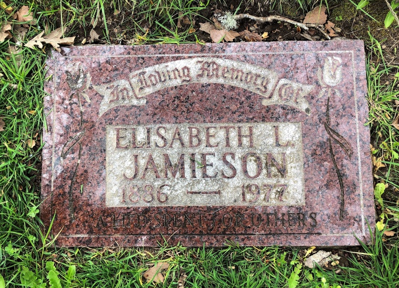 Elisabeth Jamieson tombstone