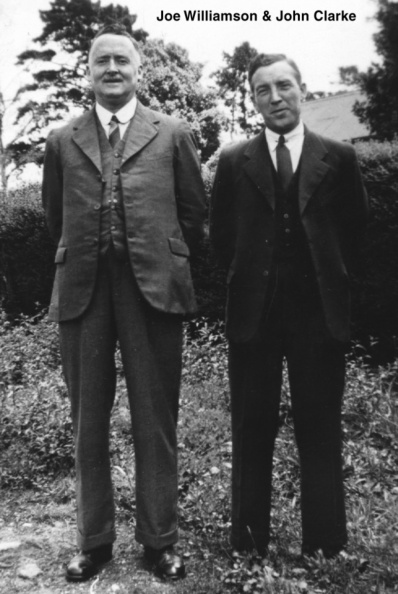 Joe Williamson and Tom Clarke.
J. Williamson was from the UK and entered the work in 1903.
He pioneered the South Island with Adam Hutchison
and two Sister Workers in 1906.
Williamson, Joe & John Clarke x4.jpg