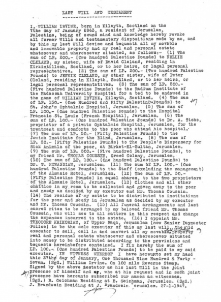 William Irvine's Last Will & Testament signed Jan. 27, 1947.
(Page 4-4)
Pages 2 and 3 at link below.
Download (Pages 1-4) at:
https://www.workersect.org/2x204_inprint.html
Irvine, Wm-Last Will _.jpg
