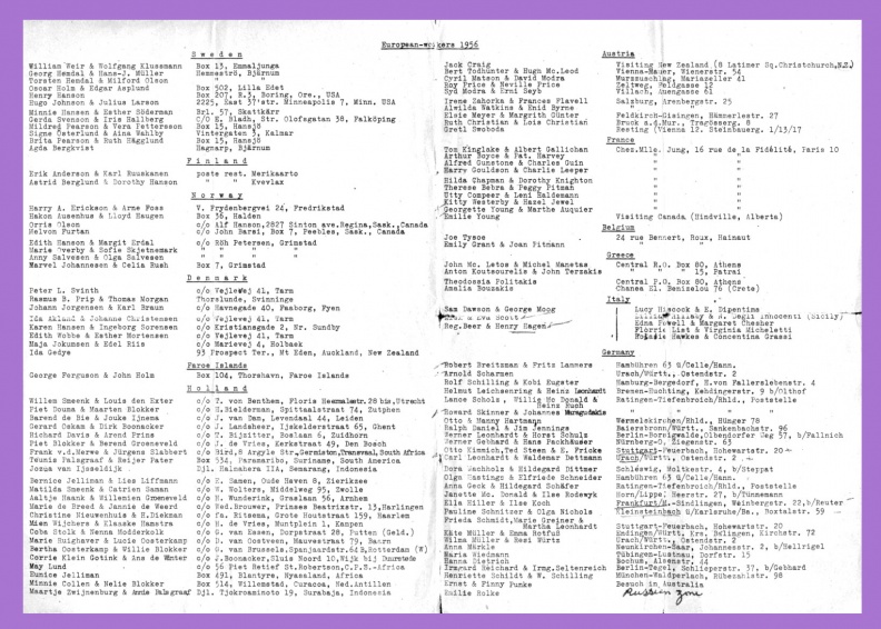 Europe  - Workers Lists P2
