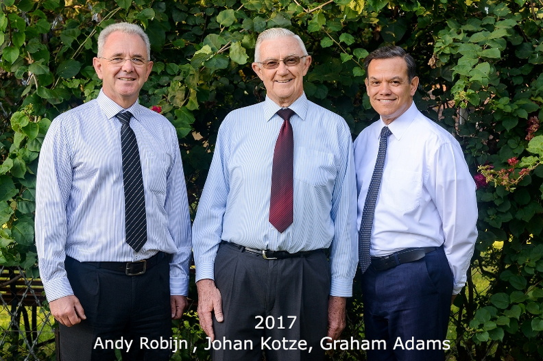 Andy Robijn, Johan Kotze, Graham Adams 2017.jpg. GO IN OVERSEERS AFRICA