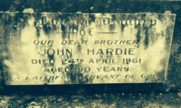 Hardie, John Tombstone