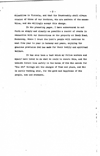 Dandenong Convention
Account of how the Convention grounds
at Dandenong were obtained.
Page 9 Dandenong Conv. Aust Account p9.jpg