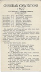 1927 Christian Conventions