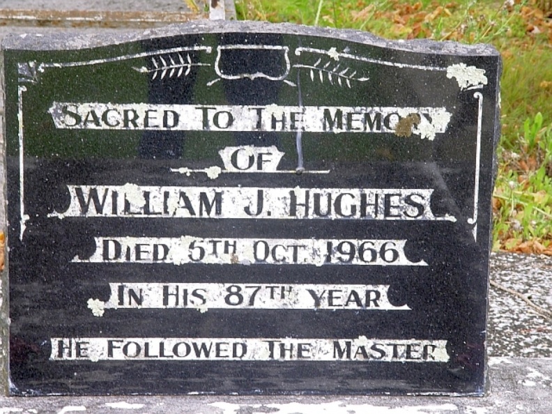 Grave of William Hughes, Overseer of New Zealand
*Head Worker- Wm Hughes grave _.jpg