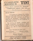 Gospel Meeting Invitation 1918  