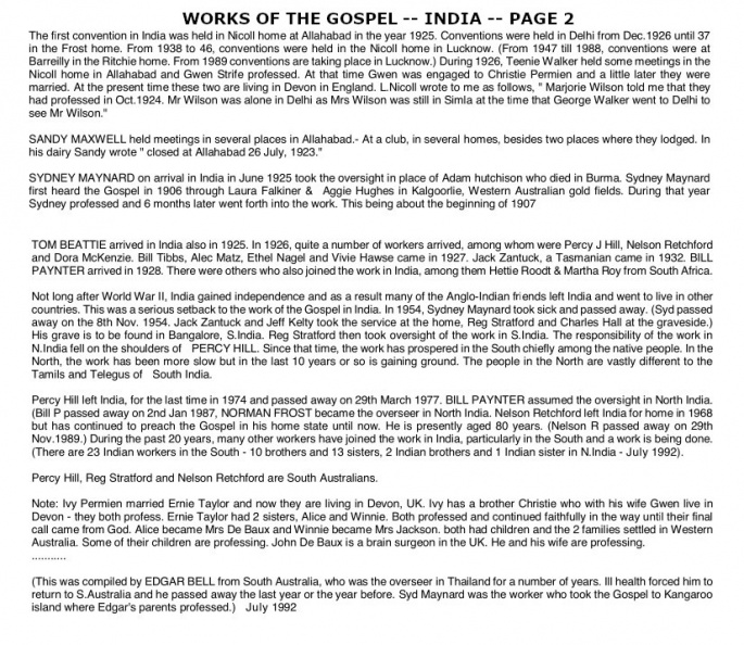 India-Work of the Gospel page 2