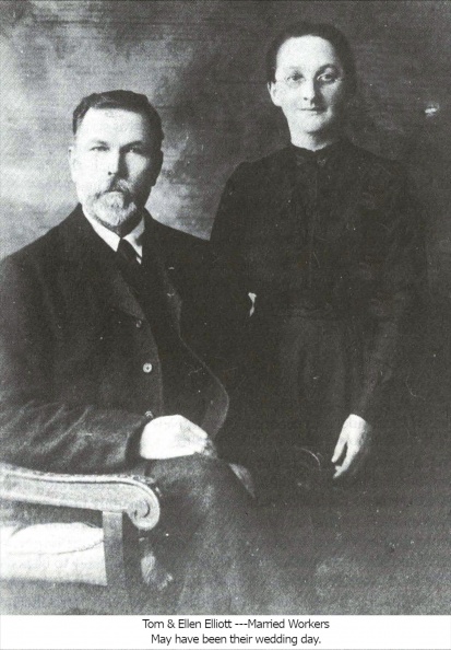 Tom & Ellen Elliott.
Entered work in 1902.
Shown on 1921 Staffordshire Worker
Convention photograph as Nos. 16 & 168.
Tom was nicknamed Tom the Baptist
as he baptized numerous converts.
The Elliotts sided with Ed Cooney in
1928 Division and were among his followers
who were excommunicated with him.
Tom died in 1930; Mrs. Elliott died April 16, 1966.
Both passed away in England. Tom and Ellen Elliott married.jpg