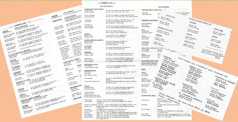 Caribbean - Workers Lists
