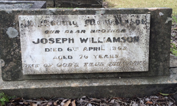 Williamson, Joseph Tombstone